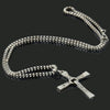 Rhinestone Pendant Sliver Cross Necklaces Men