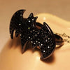 Rhinestone Charm Alloy Bat Double Finger Ring