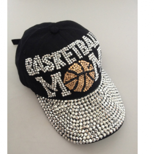 Rhinestone Hat Cotton Snapback Cap