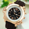 Golden Silicone Watch Square Wristwatch