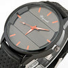 Analog Silicone Leather Watch Men