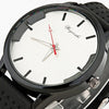 Analog Silicone Leather Watch Men