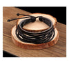 Leather Braided Rope Wristband Men