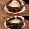 Leather Braided Rope Wristband Men